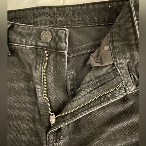 American Eagle Ripped Mom Jeans - High Rise - Black - Picture 5 of 5